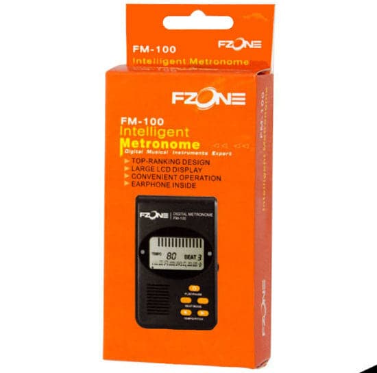 FZONE Digital Metronome with Earpiece &amp; Speaker in Black - GIG Guitars