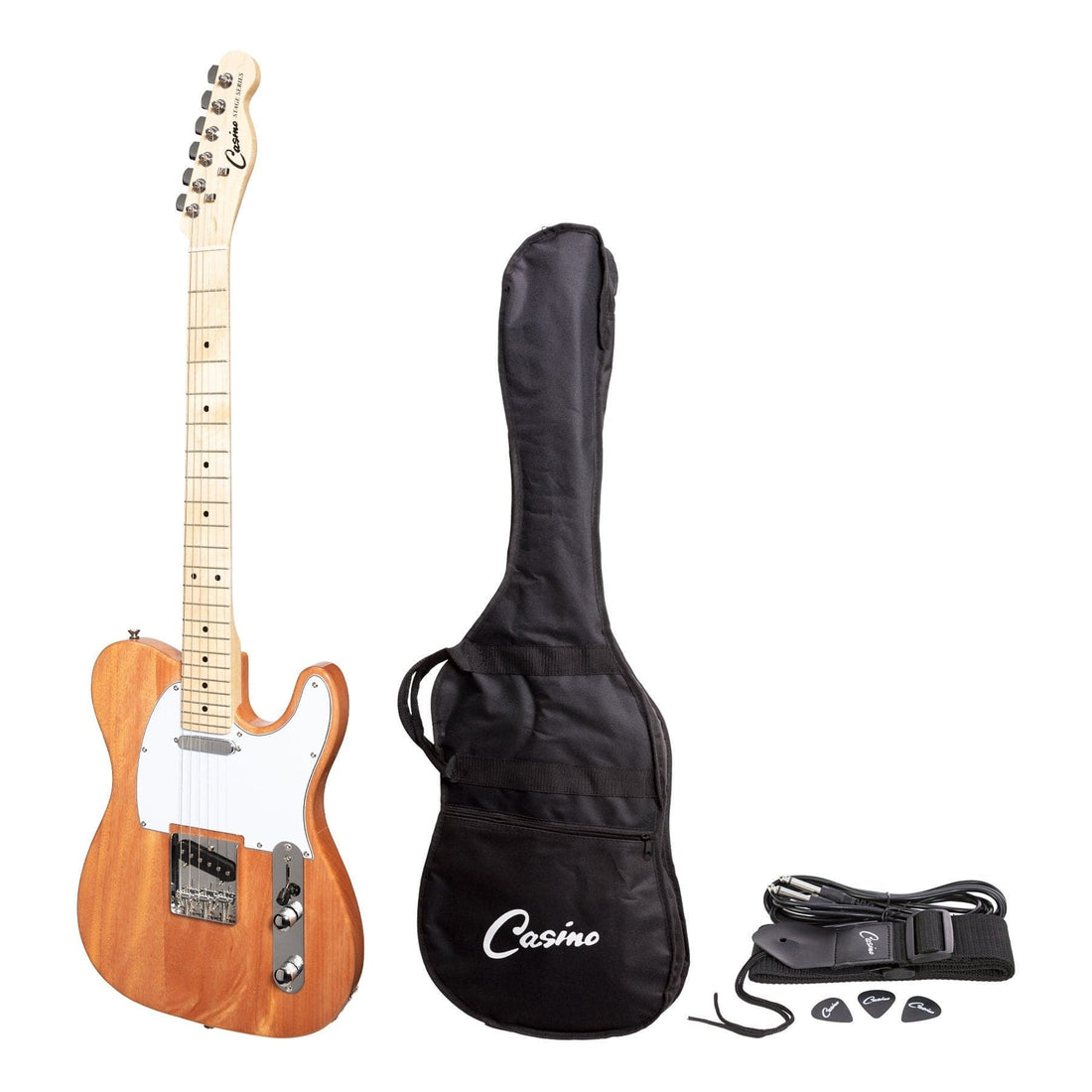 Casino TE-Style Electric Guitar Set (Natural Gloss) - GIG Guitars