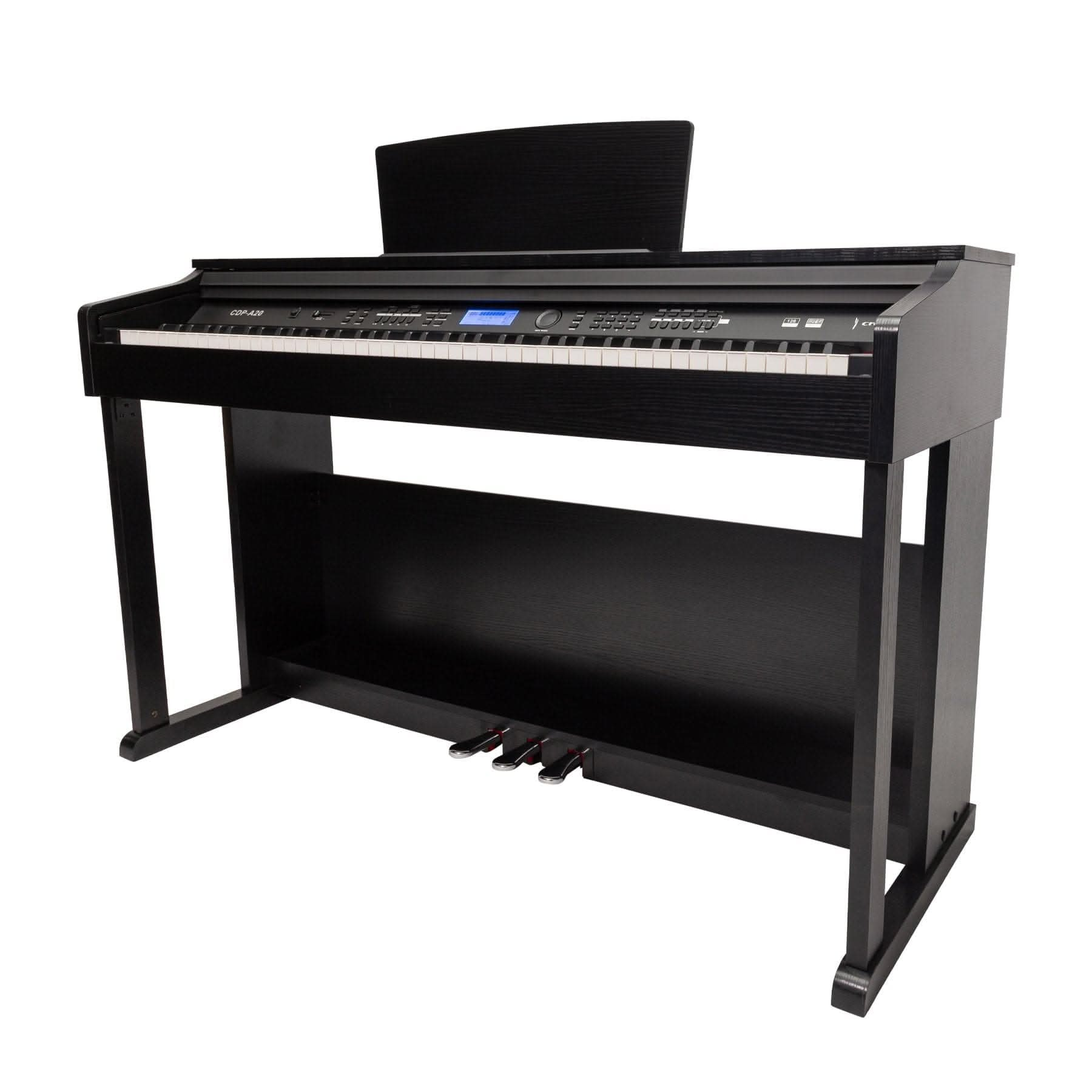 Crown A20 88-Key Touch Responsive Digital Piano (Black) - GIG Guitars