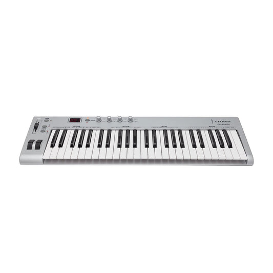 Crown CK-49 MIDI USB 49-Key Electronic Portable Keyboard Controller (Silver) - GIG Guitars