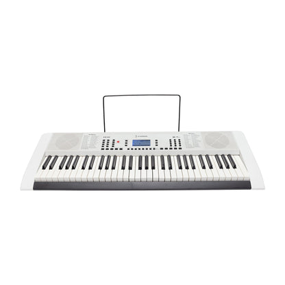 Crown CK-63 Multi-Function 61-Key Electronic Portable Keyboard with USB (White) - GIG Guitars