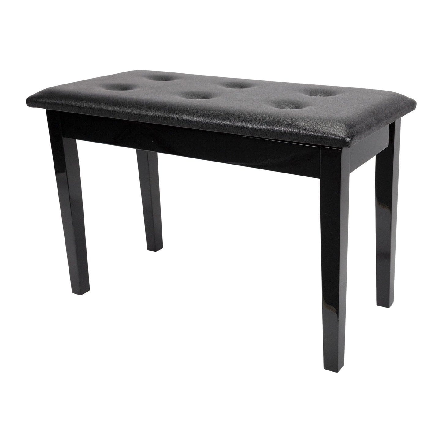 Crown Standard Tufted Duet Piano Stool with Storage Compartment (Black) - GIG Guitars