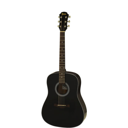 Aria Fiesta Series Traveller Acoustic Guitar in Black Matte Finish