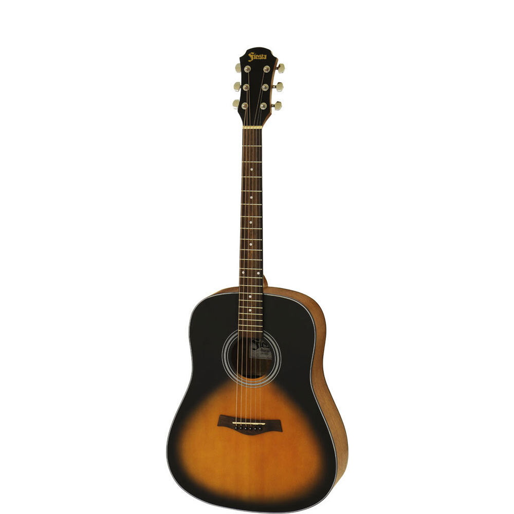 Aria Fiesta Series Traveller Acoustic Guitar in Tobacco Sunburst