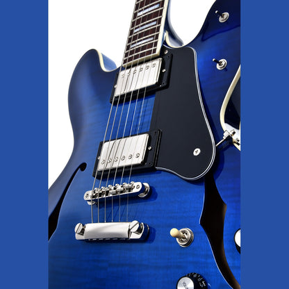 Sigma HBA‑102H‑TBB – Semi‑Hollow Electric Guitar in Transparent Blueburst