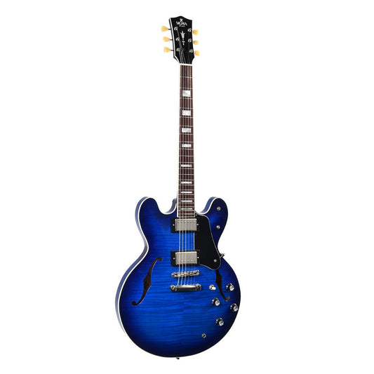 Sigma HBA‑102H‑TBB – Semi‑Hollow Electric Guitar in Transparent Blueburst