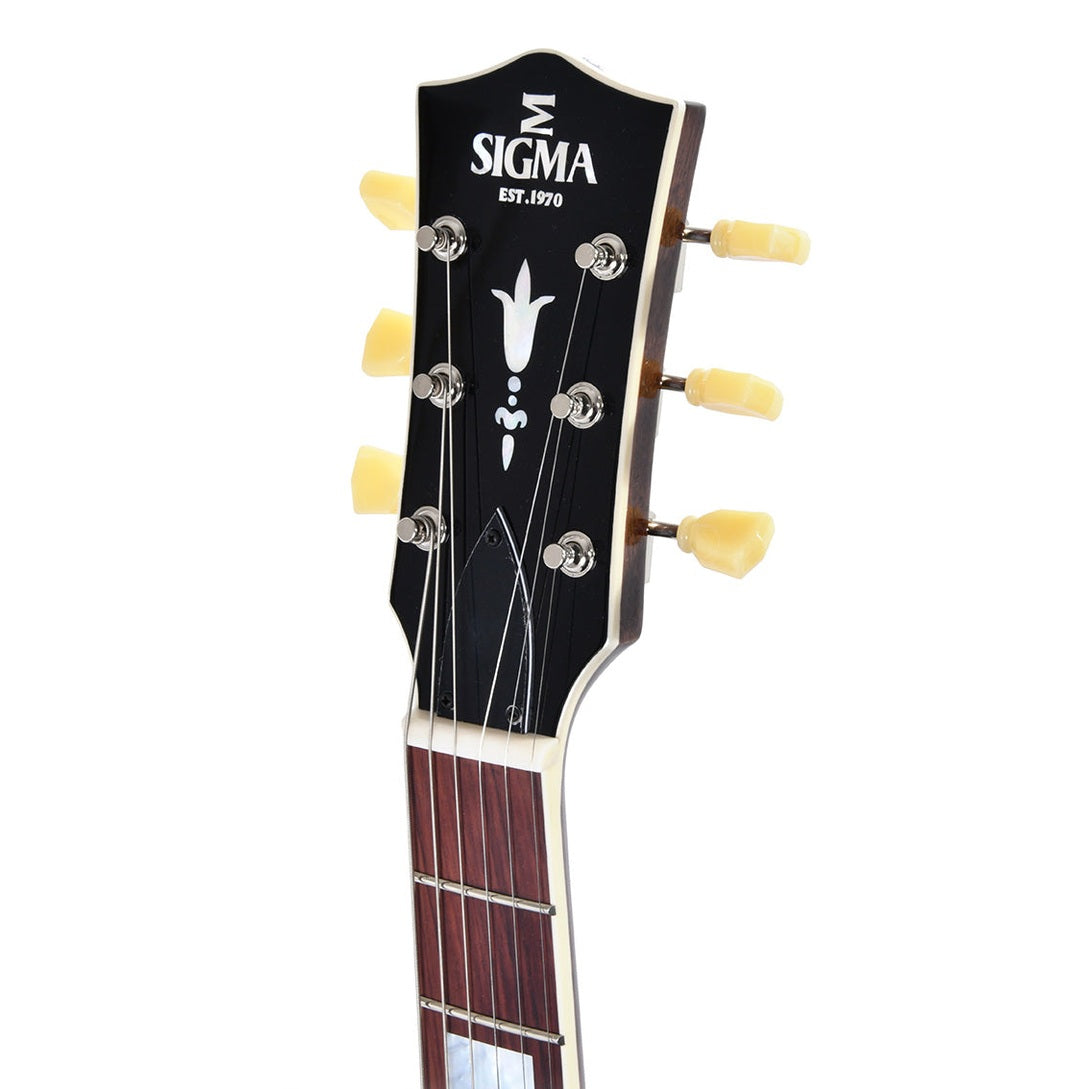 Sigma HBA‑102H‑TBB – Semi‑Hollow Electric Guitar in Transparent Blueburst