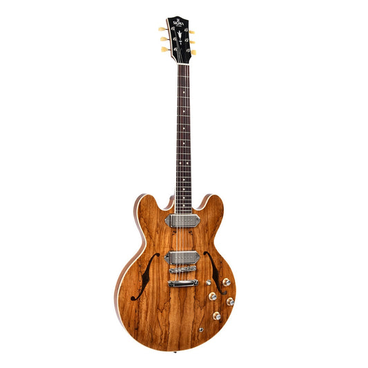 Sigma HBSA‑102P‑AN – Semi‑Hollow Electric with Spalted Maple Top