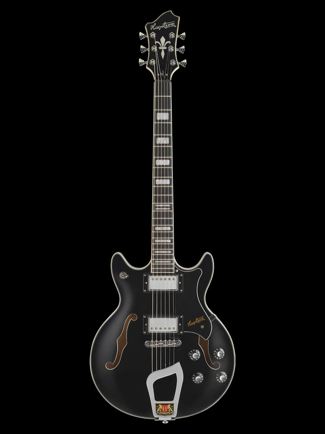 Hagstrom Alvar Semi-Hollow Guitar in Black Gloss