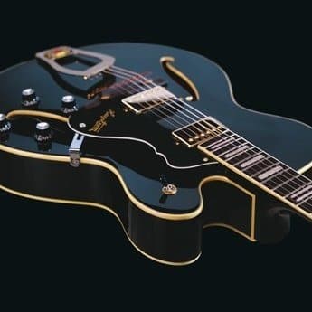 Hagstrom HJ500 Hollow Body Guitar in Black Gloss
