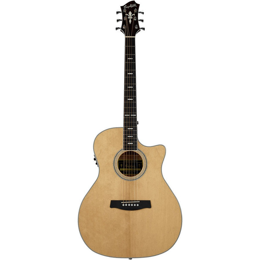 Hagstrom Siljan II Series Grand Auditorium AC/EL Guitar with Cutaway in Natural Hagstrom Guitars Acoustic Electric Guitar, Grand Auditorium, Natural, Siljan II 1