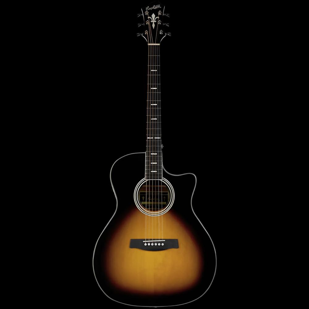 Hagstrom Siljan II Series Grand Auditorium AC/EL Guitar with Cutaway in Tobacco Sunburst - GIG Guitars