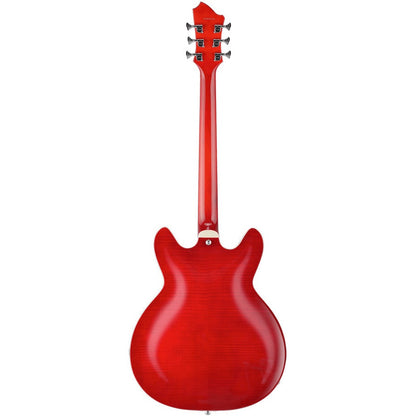 Hagstrom Guitars Semi-Hollow Guitars Super Viking, Wild Cherry Transparent Gloss 4