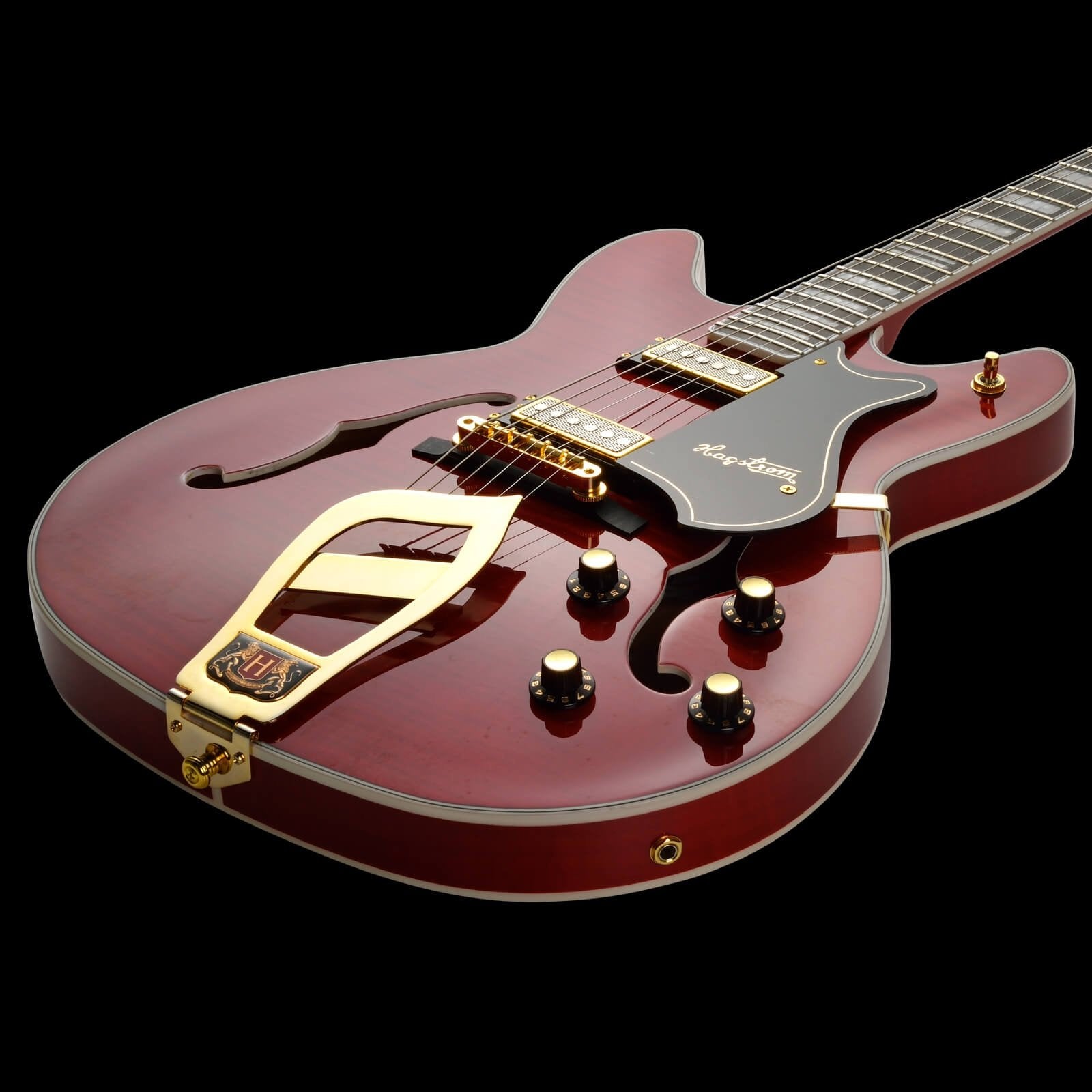 Hagstrom 67’ Viking II Semi-Hollow Guitar in Wild Cherry Transparent
