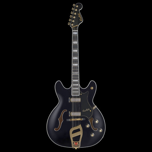 Hagstrom 67’ Viking II Semi-Hollow Guitar in Black Gloss