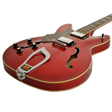 Hagstrom Viking Left Hand Semi-Hollow Guitar in Wild Cherry Transparent Gloss Semi-Hollow Guitars