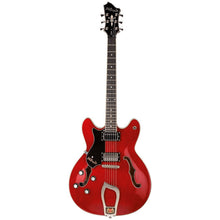 Hagstrom Viking Left Hand Semi-Hollow Guitar in Wild Cherry Transparent Gloss Semi-Hollow Guitars