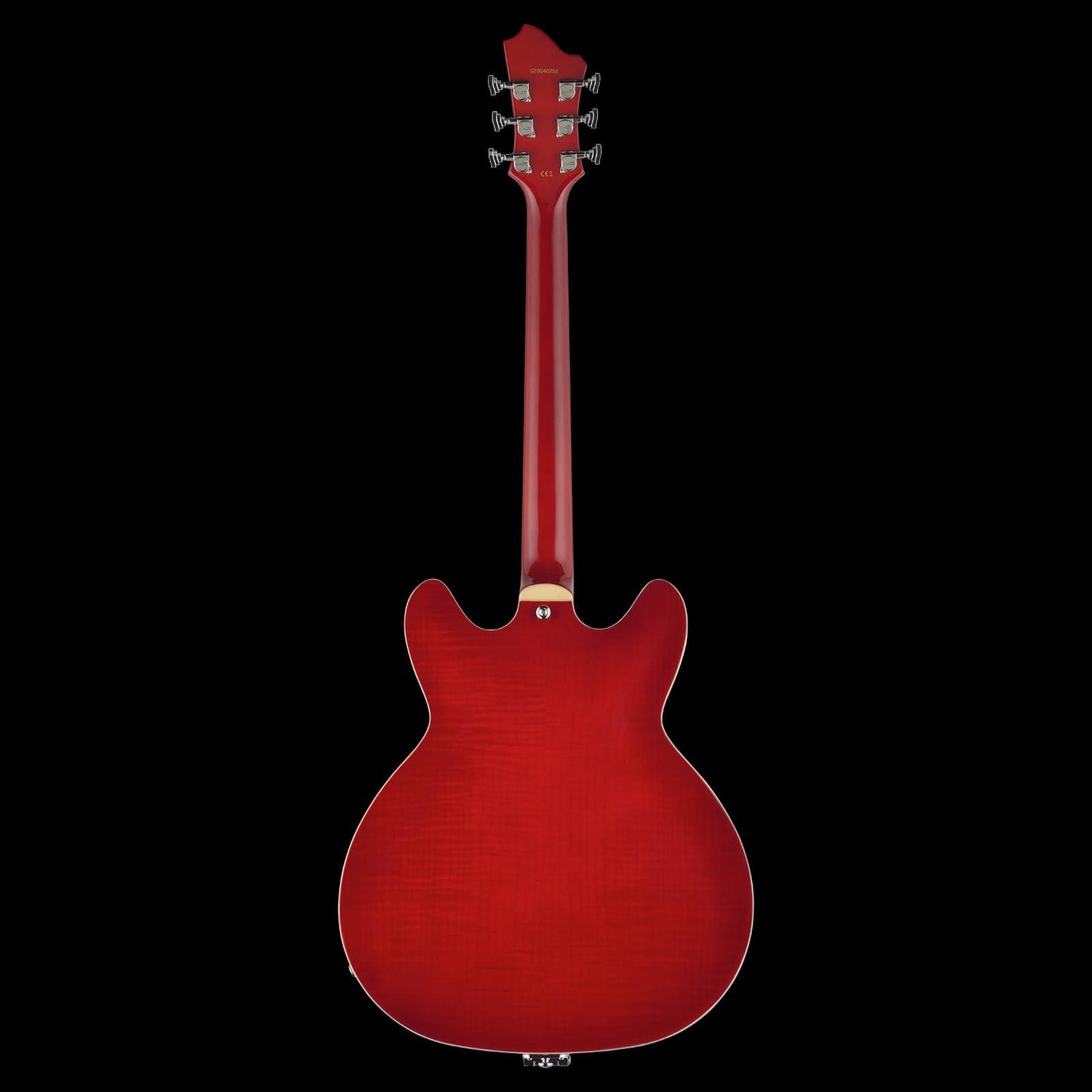 Hagstrom Tremar Viking Deluxe Semi-Hollow Guitar in Wild Cherry Transparent