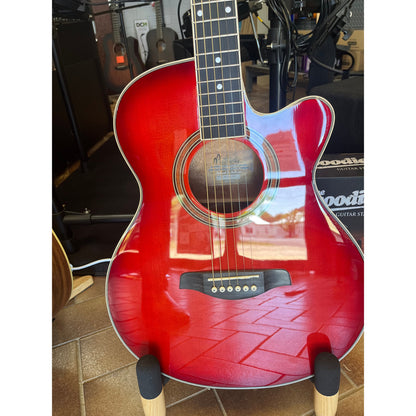 Martinez '41 Series' Dreadnought Acoustic Guitar. Cut-away Gloss Finish Gloss Red Burst