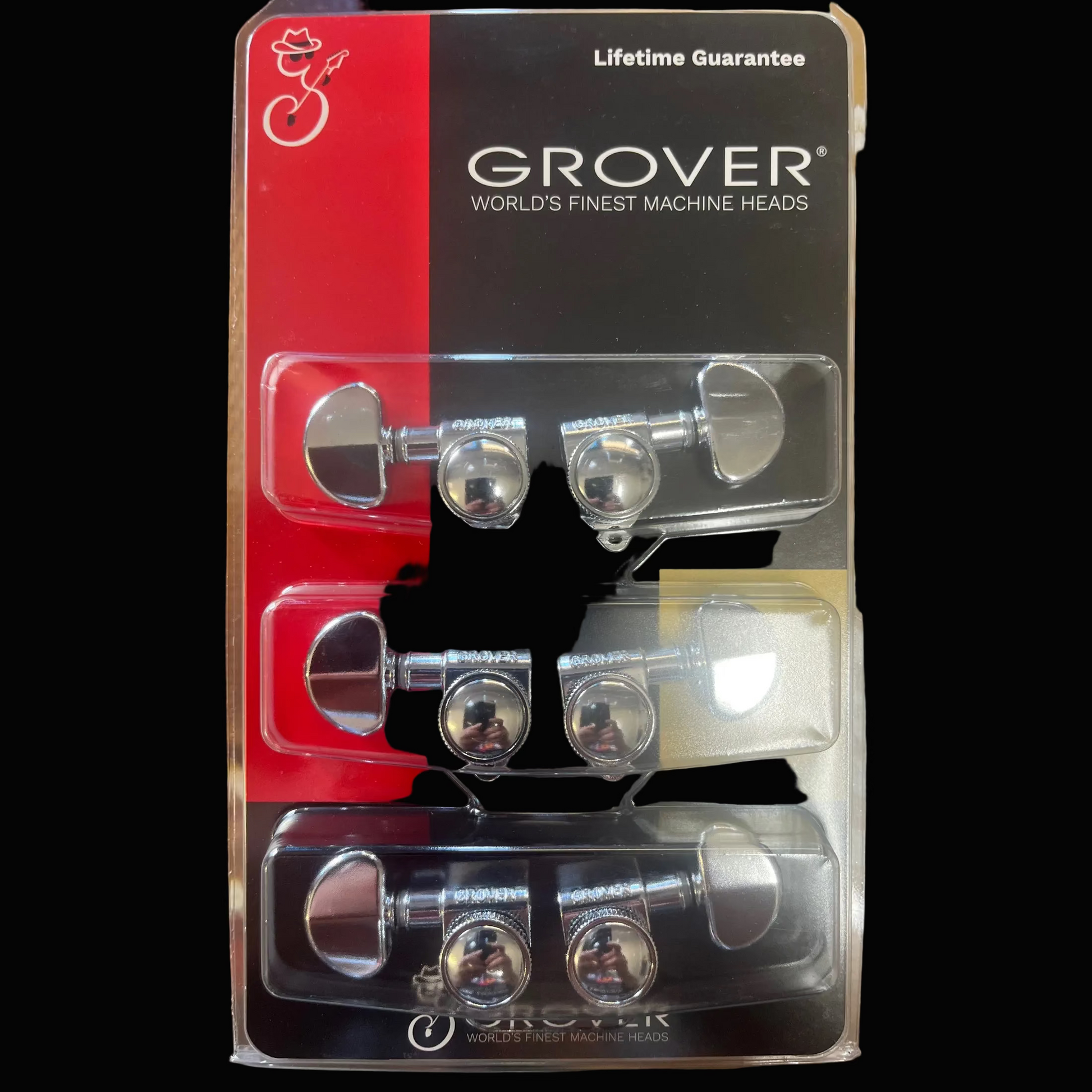 Packaged Grover Locker guitar machine heads.