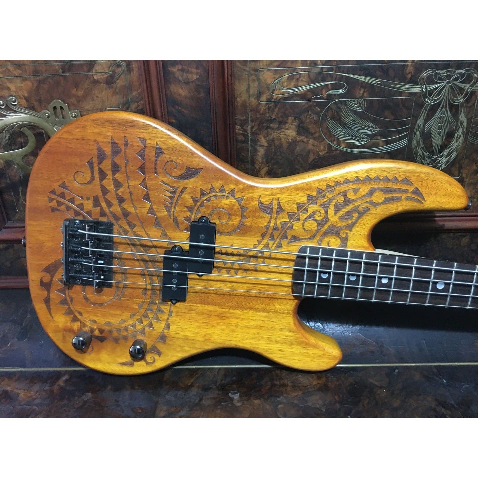 2014 Luna Tattoo Electric Bass - Long Scale