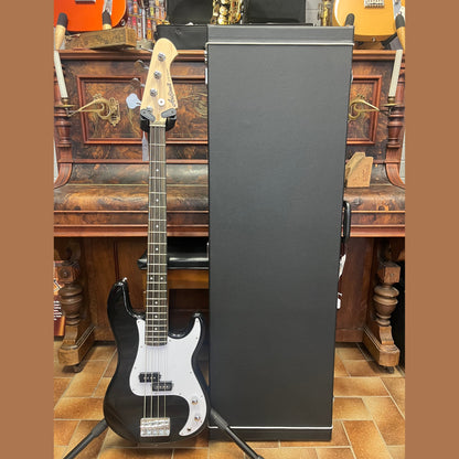 Aria STB-PB Series Electric Bass Guitar in Black + Free Case