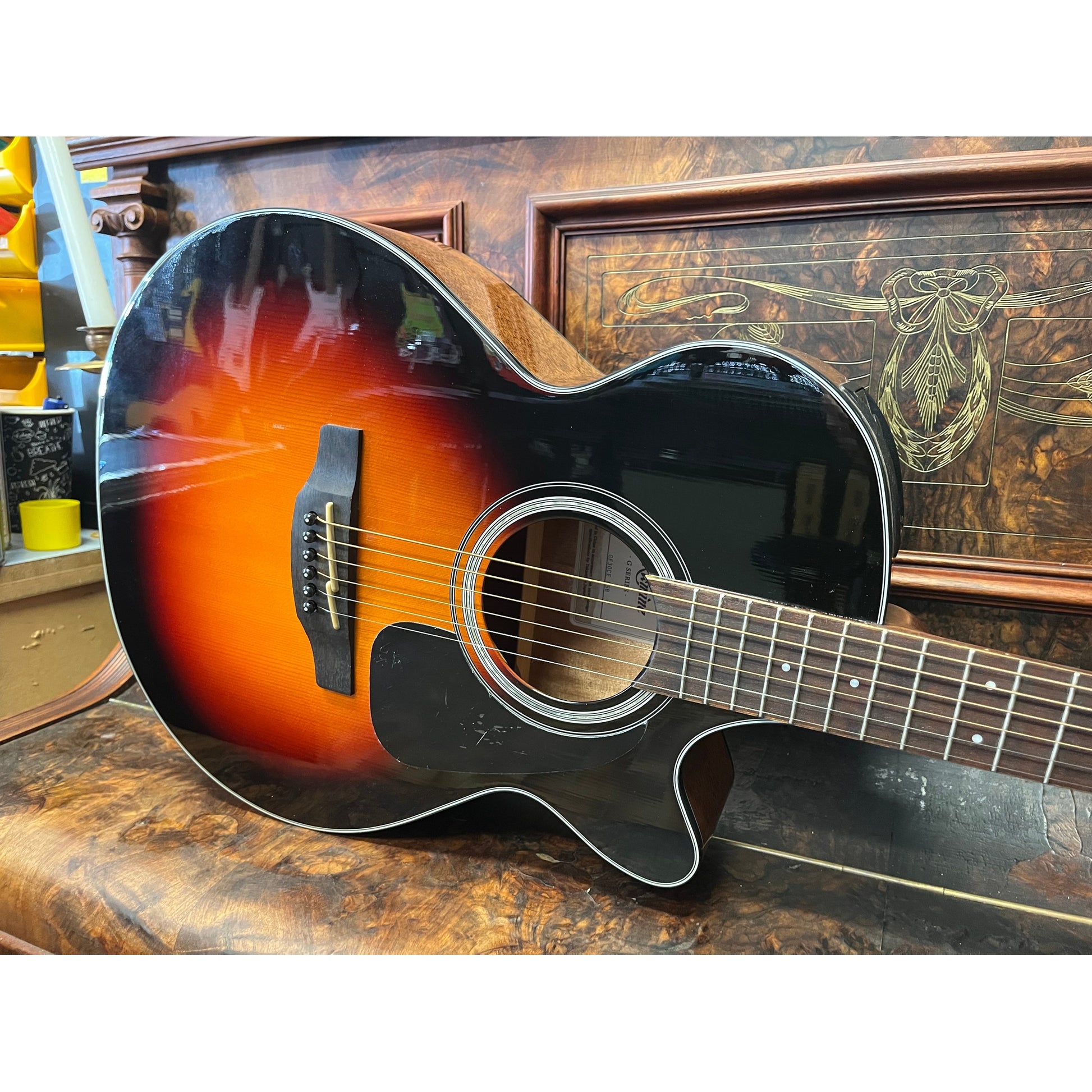 Takamine G30 Series FXC AC/EL Guitar with Cutaway in Brown Sunburst Gloss Finish + Bonus Bag Takamine Acoustic Electric Guitar, G Series, G30 Series 5
