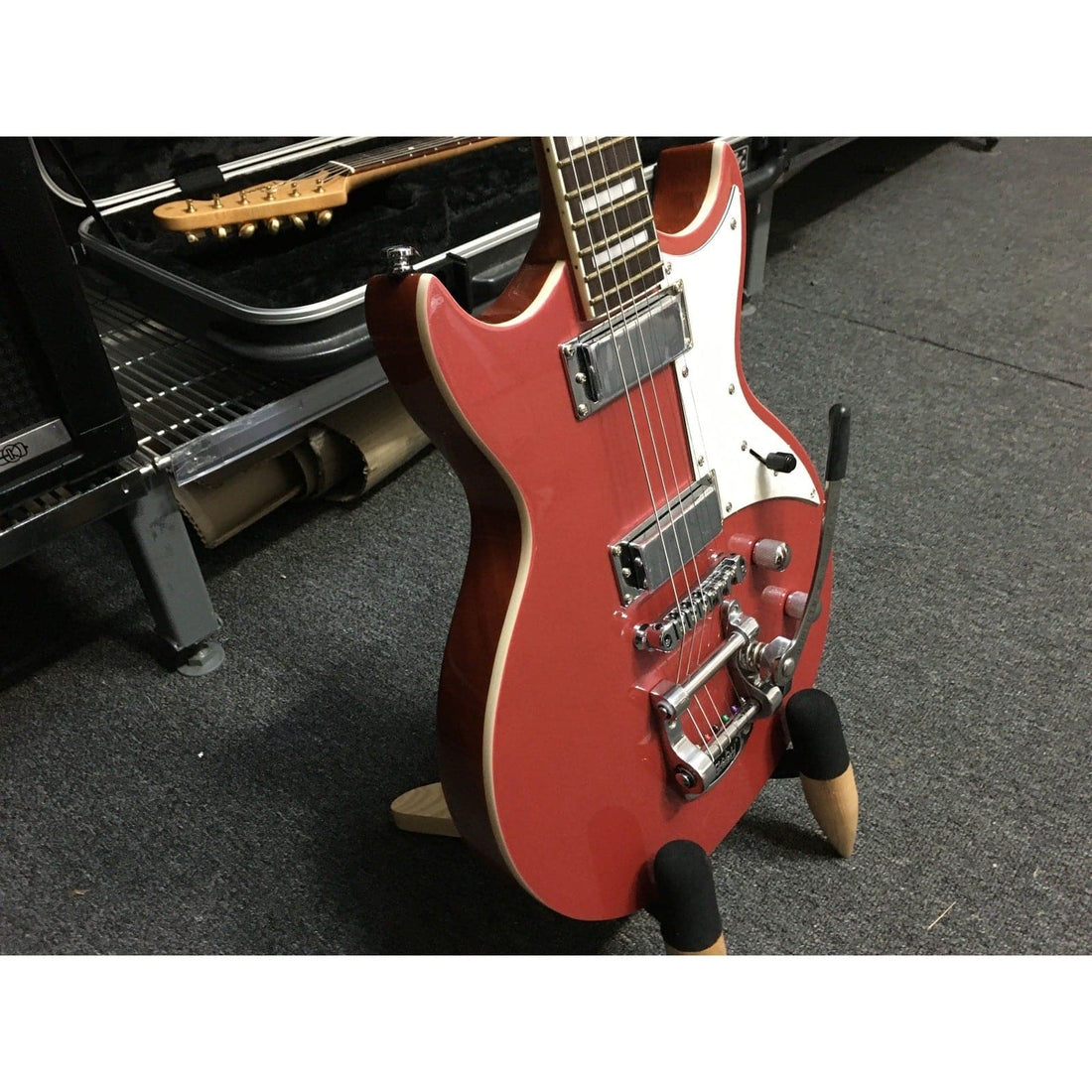 Aria Pro II 212-MK2 Bowery Semi-Hollow Electric Guitar in Cadillac Pink
