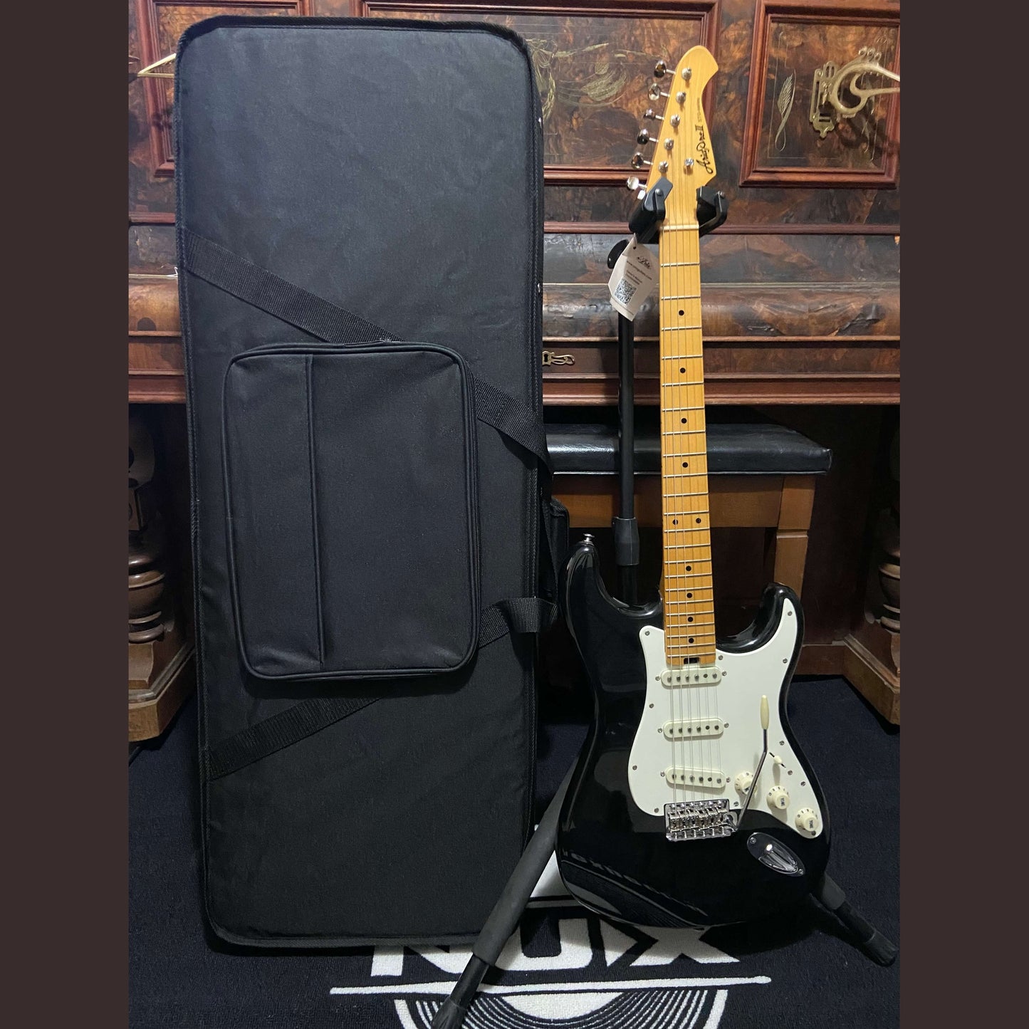 Aria STG-57 Modern Classics Series Electric Guitar in Black