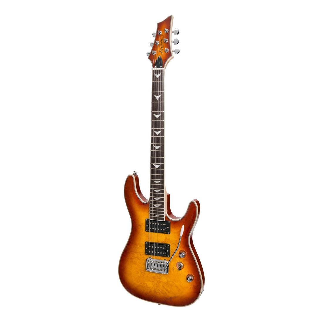 J&amp;D Luthiers Birdseye Maple Top Contemporary Electric Guitar (Honeyburst)