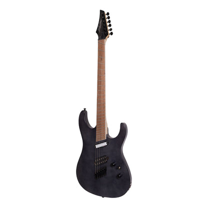 J&D Luthiers FF60 Contemporary Multi-Scale Electric Guitar (Transparent Black)