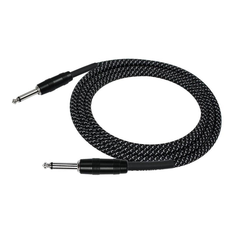 Kirlin IWC201BK 10ft Black Woven Guitar Cable - 50% Off