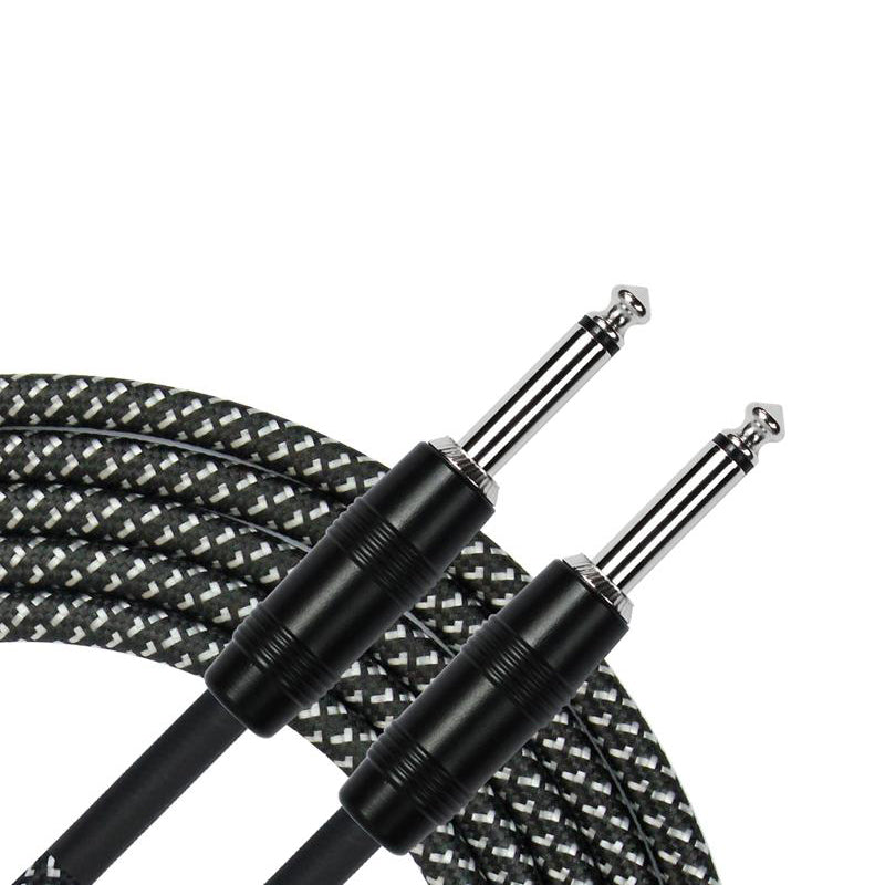 Kirlin IWC201BK 10ft Black Woven Guitar Cable - 50% Off