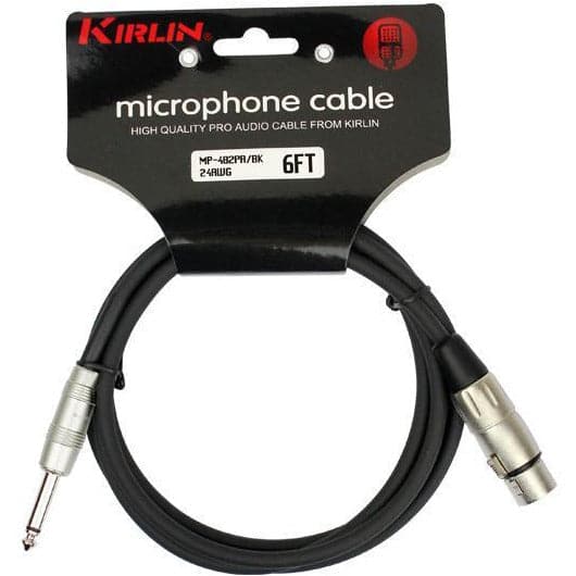 Kirlin MP482PR-20 Fem XLR to 1/4" Jack Microphone Cable 20Ft