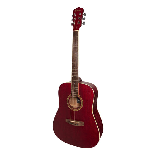 Martinez '41 Series' Dreadnought Acoustic Guitar (Red)