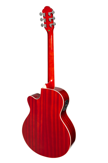 Martinez '41 Series' Folk Size Cutaway Acoustic-Electric Guitar (Red Sunburst)