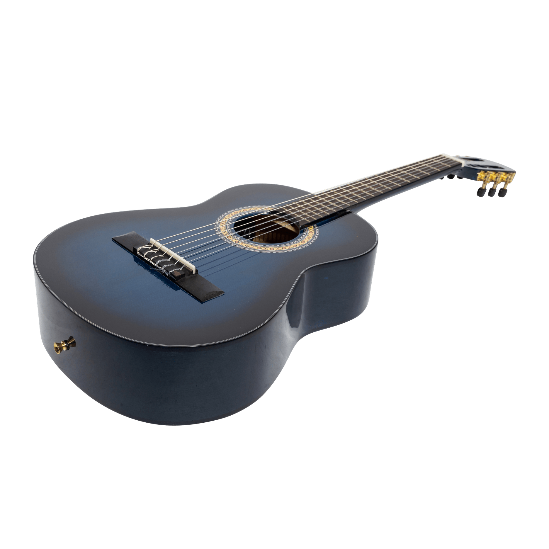 Martinez G-Series 1/2 Size Student Classical Guitar with Built In Tuner (Blue-Gloss) - GIG Guitars