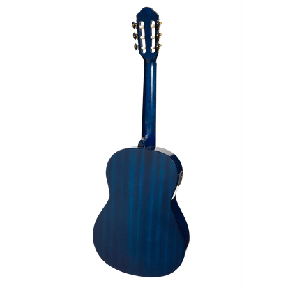 Martinez G-Series 3/4 Size Student Classical Guitar Pack with Built In Tuner (Blue-Gloss) - GIG Guitars