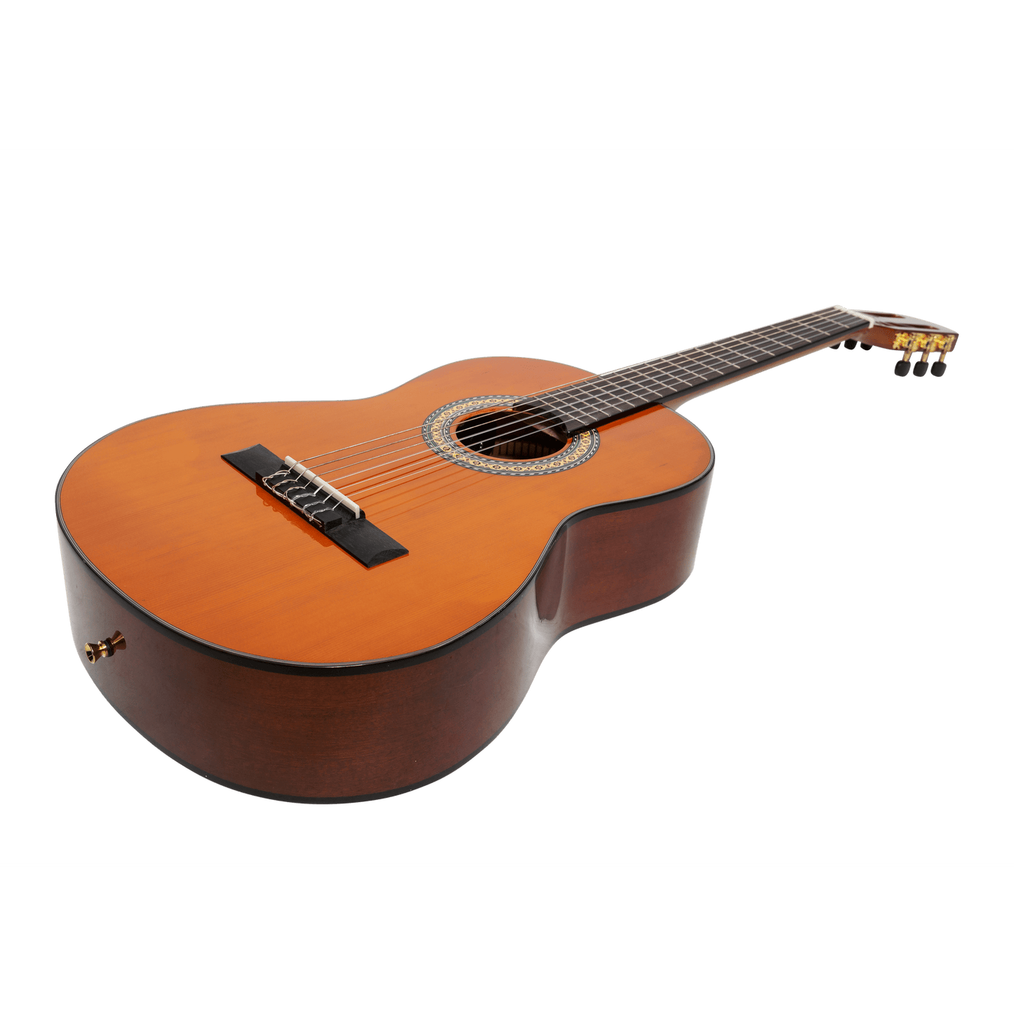 Martinez G-Series Full Size Electric Classical Guitar with Tuner (Amber-Gloss) - GIG Guitars