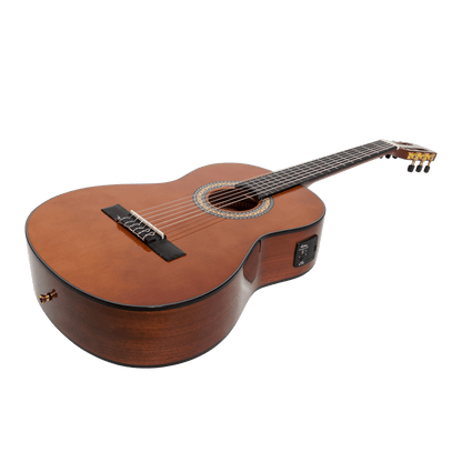 Martinez G-Series Left Handed 3/4 Size Electric Classical Guitar with Tuner (Natural-Gloss) - GIG Guitars