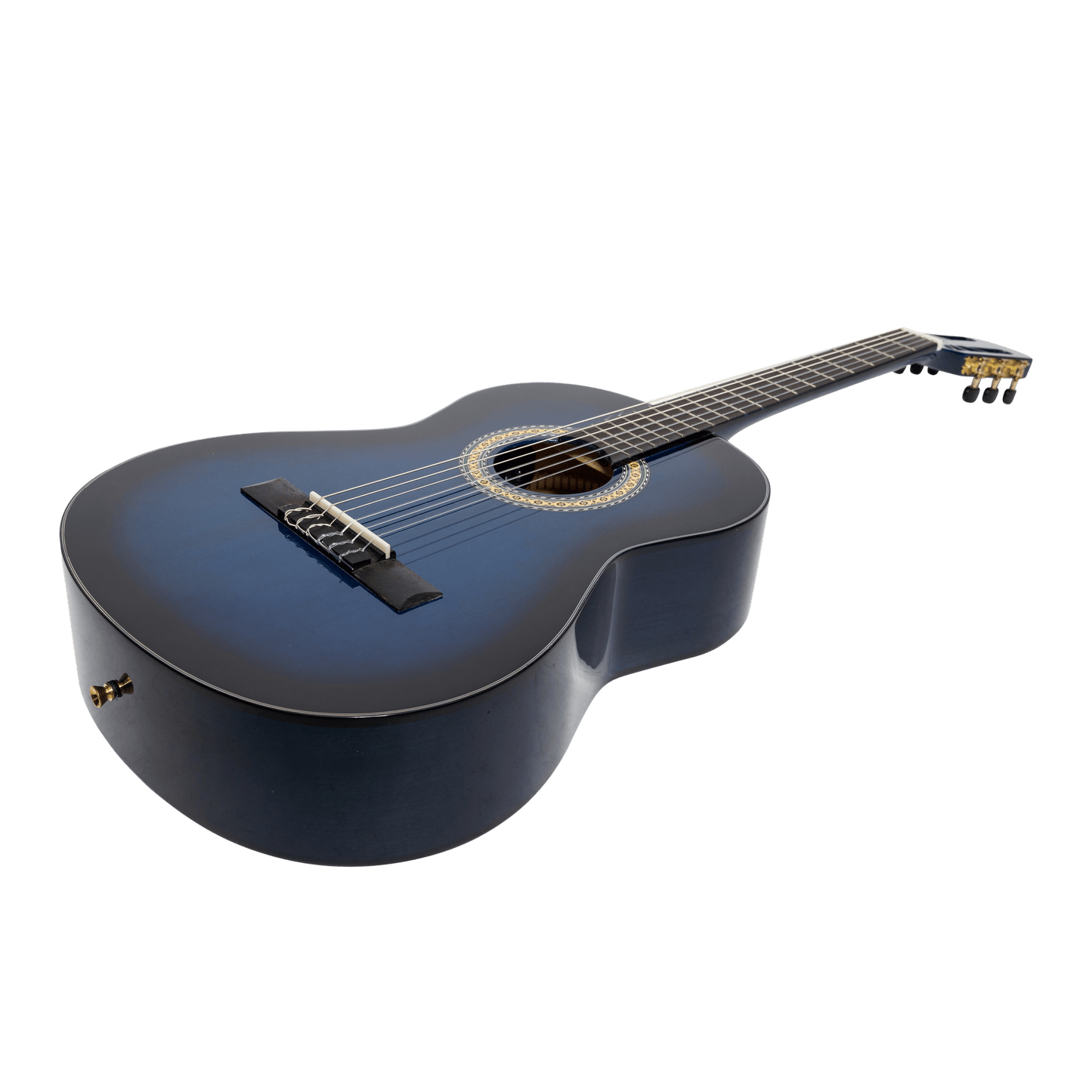 Martinez 'Slim Jim' G-Series 3/4 Size Student Classical Guitar Pack with Built In Tuner (Blue-Gloss) - GIG Guitars