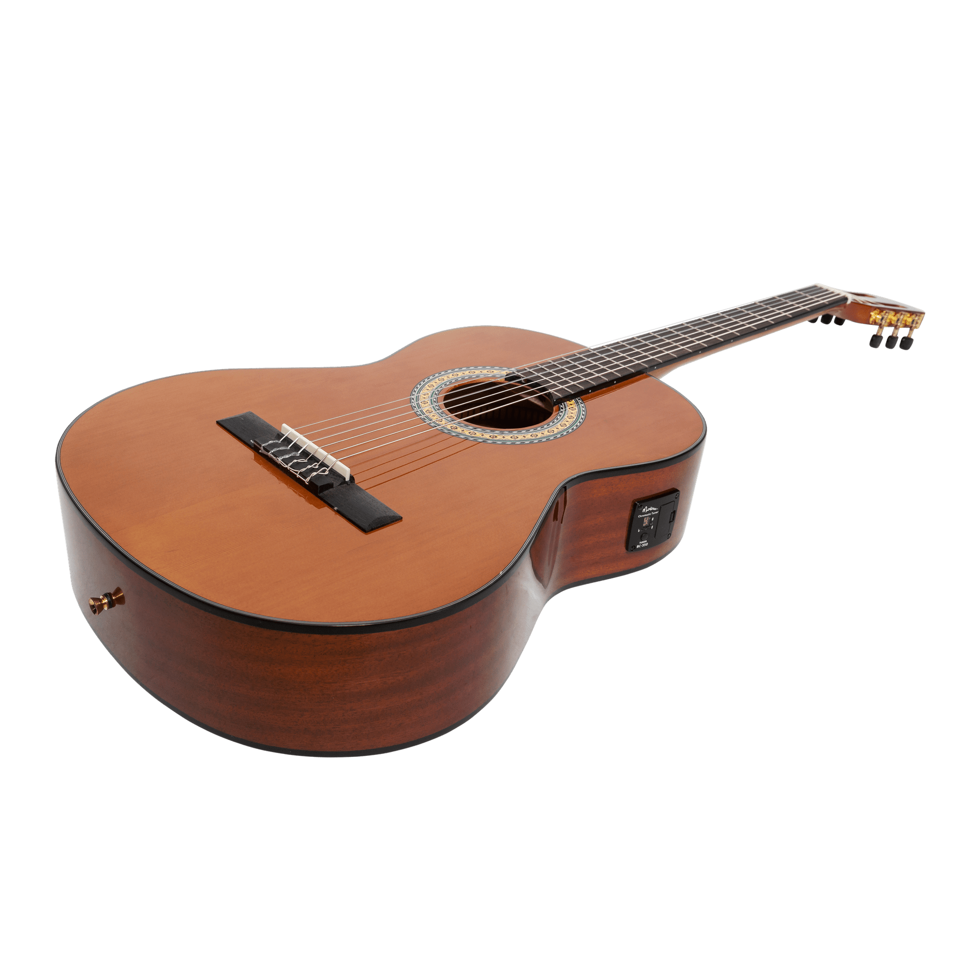 Martinez 'Slim Jim' G-Series Left Handed Full Size Student Classical Guitar Pack with Built In Tuner (Natural-Gloss) - GIG Guitars