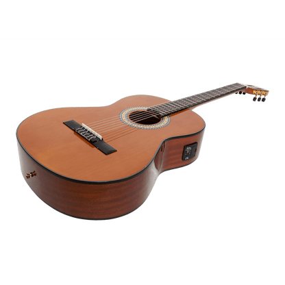 Martinez 'Slim Jim' G-Series Left Handed Full Size Student Classical Guitar Pack with Built In Tuner (Natural-Gloss) - GIG Guitars