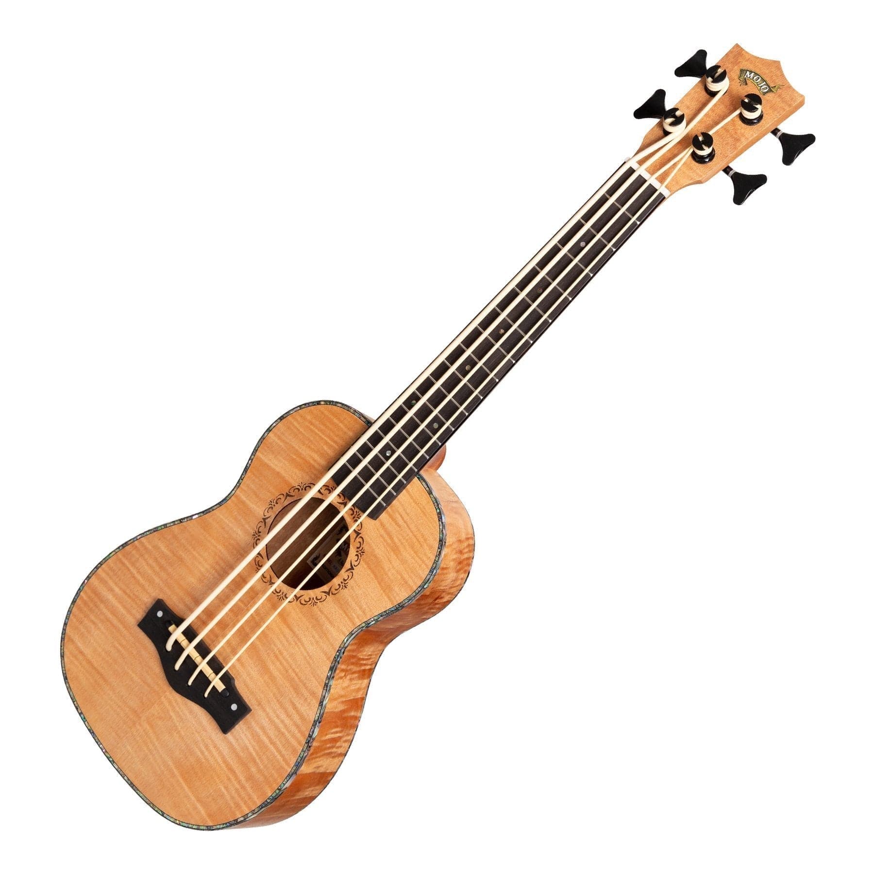 Mojo Flamed Okoume 30&quot; Electric Bass Ukulele (Natural Satin) - GIG Guitars