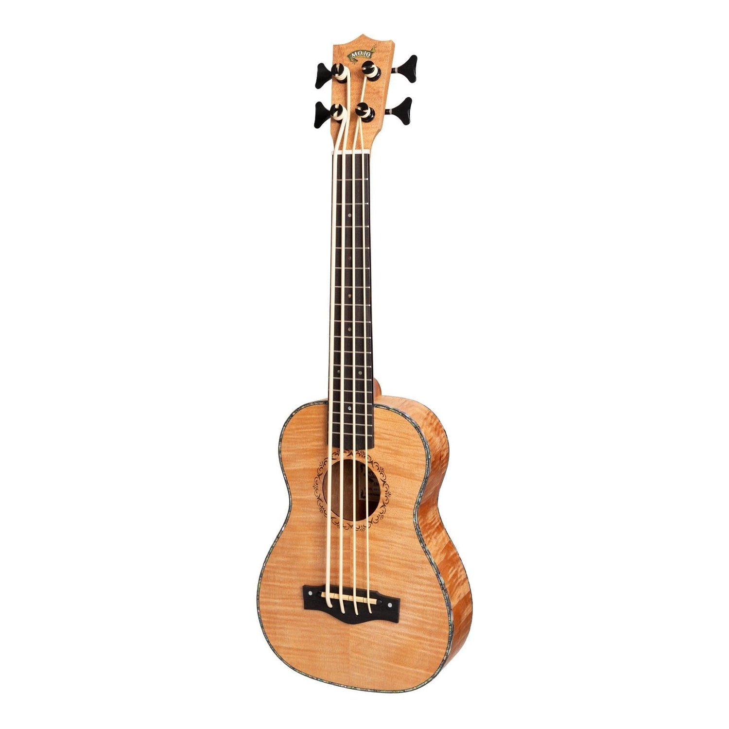 Mojo Flamed Okoume 30&quot; Electric Bass Ukulele (Natural Satin) - GIG Guitars