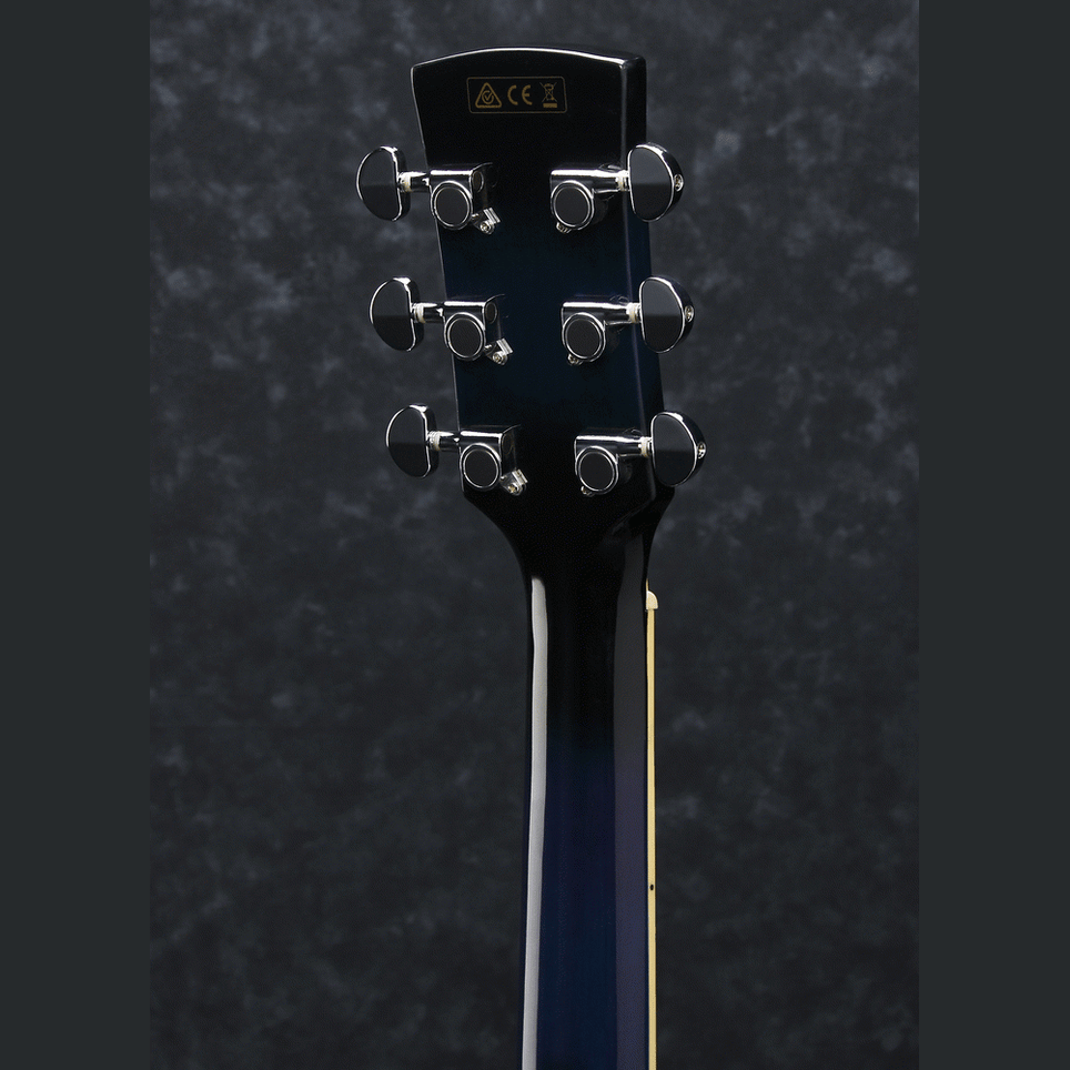 Ibanez PF15ECE TBS Acoustic-Electric Guitar – Transparent Blue Sunburst Acoustic Guitars