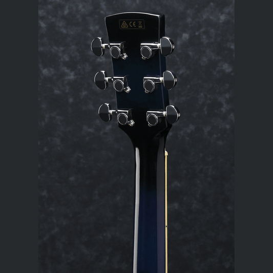 Ibanez PF15ECE TBS Acoustic-Electric Guitar – Transparent Blue Sunburst Acoustic Guitars