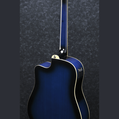 Ibanez PF15ECE TBS Acoustic-Electric Guitar – Transparent Blue Sunburst Acoustic Guitars