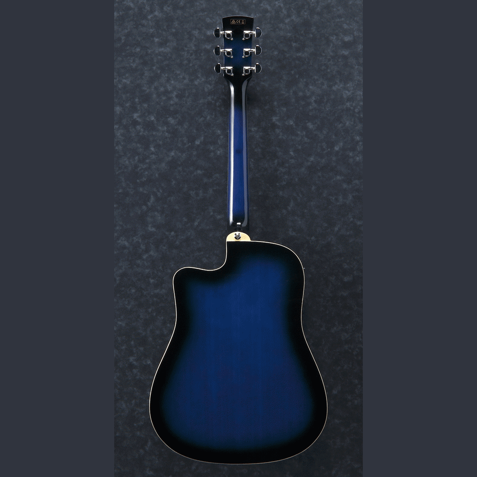 Ibanez PF15ECE TBS Acoustic-Electric Guitar – Transparent Blue Sunburst Acoustic Guitars