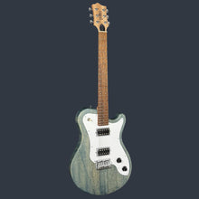 Pratley DVR Single Cutaway Solid Qld Blue Fig Body Electric Humbucker Guitar in Denim Blue